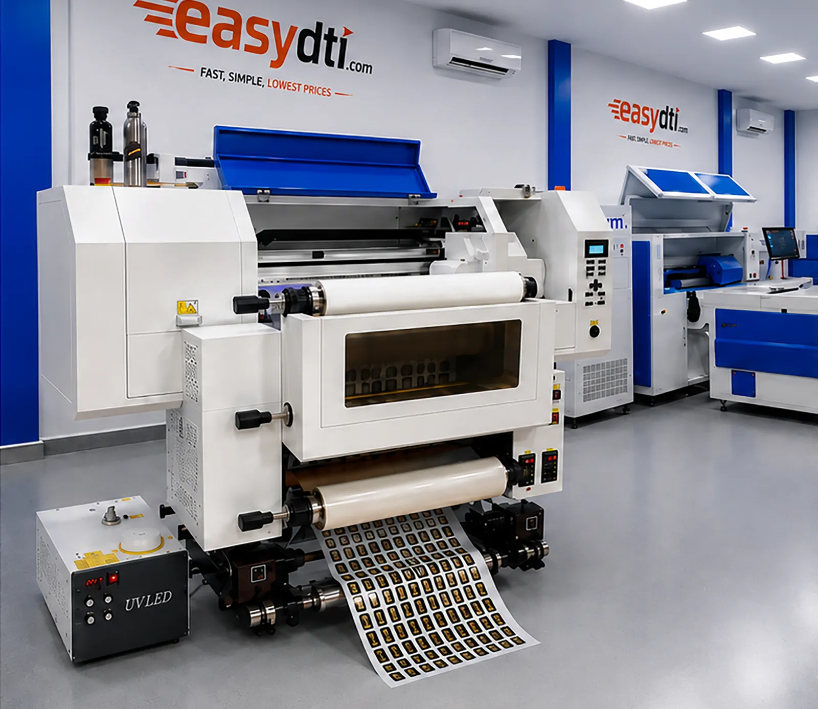Máquina UV DTF Stamping en las instalaciones de Easydti