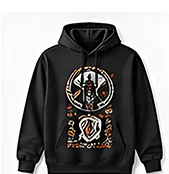 Sudadera negra con capucha personalizada